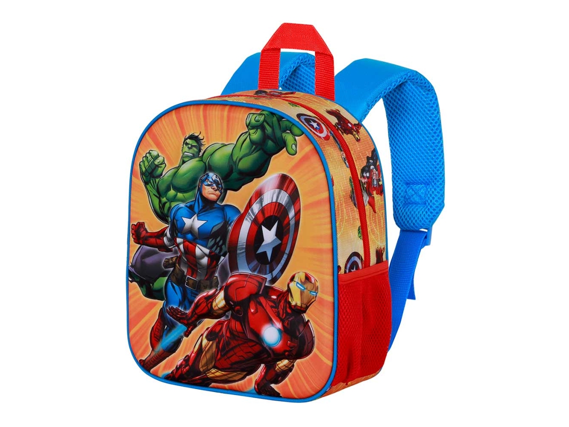 Marvel Os Vingadores Attack Mochila 3d Elite, Vermelha Karactermania