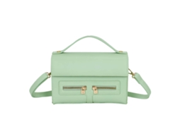Bolsa De Ombro Feminina Com Bolso Frontal Duplo Com Zíper