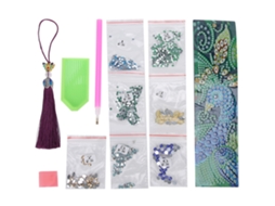 Marcador Pavão com Tassel e Strass