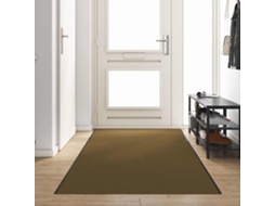 Vidaxl Tapete De Entrada Marrom E Preto 120 X 400 Cm 100% Poliamida