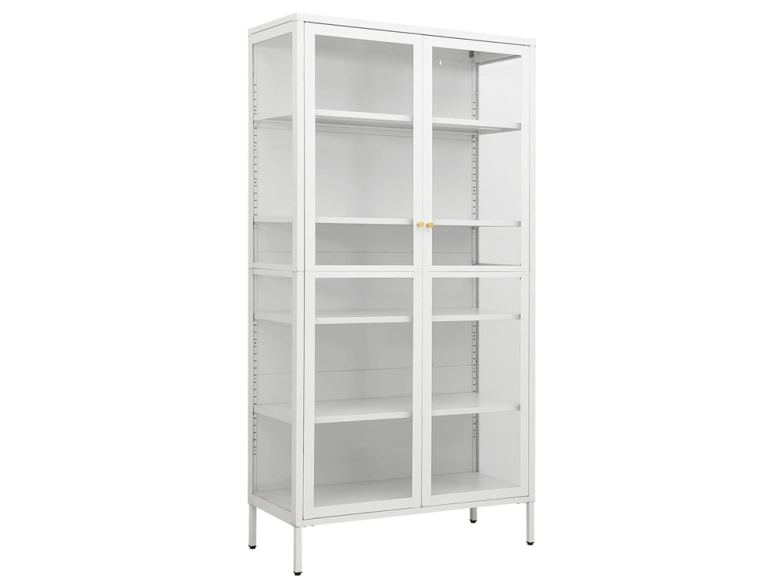 Display Cabinet, Display Cabinets Vidaxl Branco Aço (n/a)