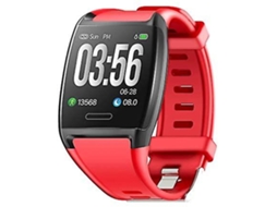 Relógio inteligente com rastreador de atividades, à prova d'água IP67, Ly Ebike (vermelho)