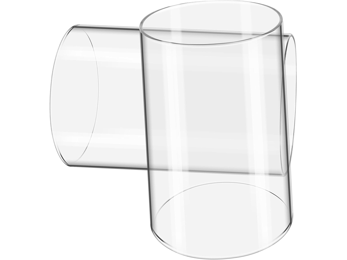 Conjunto De 2 Cilindros De Vidro Transparente, 15x10 Cm, Protetores A Prova De Vento Para Velas E De Gokoco