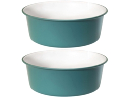 Conjunto multifuncional de 2 peças para lavatório e pia de cozinha, em plástico, com design robusto.