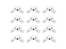Mali 12pcs Proteção de Canto para Bebê Animal Silicone Adesivo Cachorro Mesa Branco
