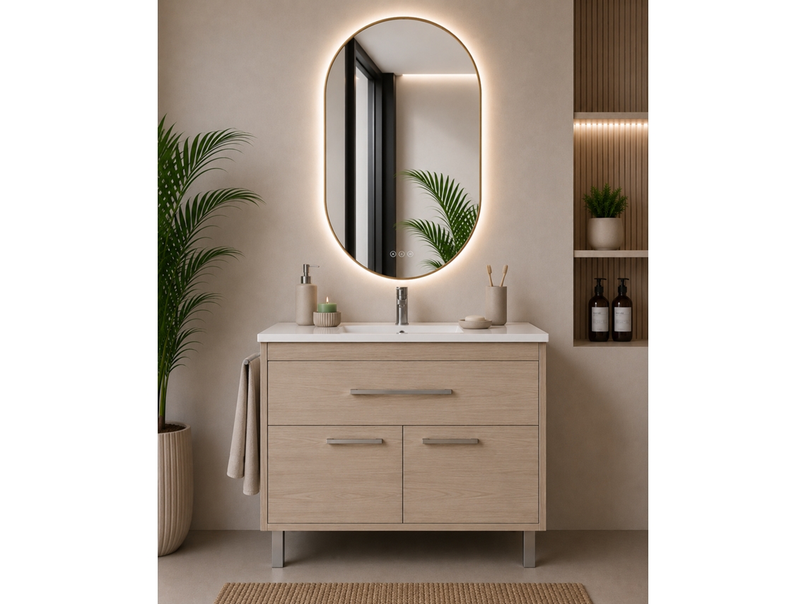 Móvel De Casa De Banho Com Lavatório Origenbath Bahia Sem Espelho 70x45 Cm Estepa
