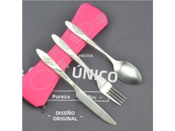 Conjunto Portátil de Utensílios de Mesa para Piquenique com Zíper, Inclui Faca, Garfo e Colher. MDUG (estilo 3)