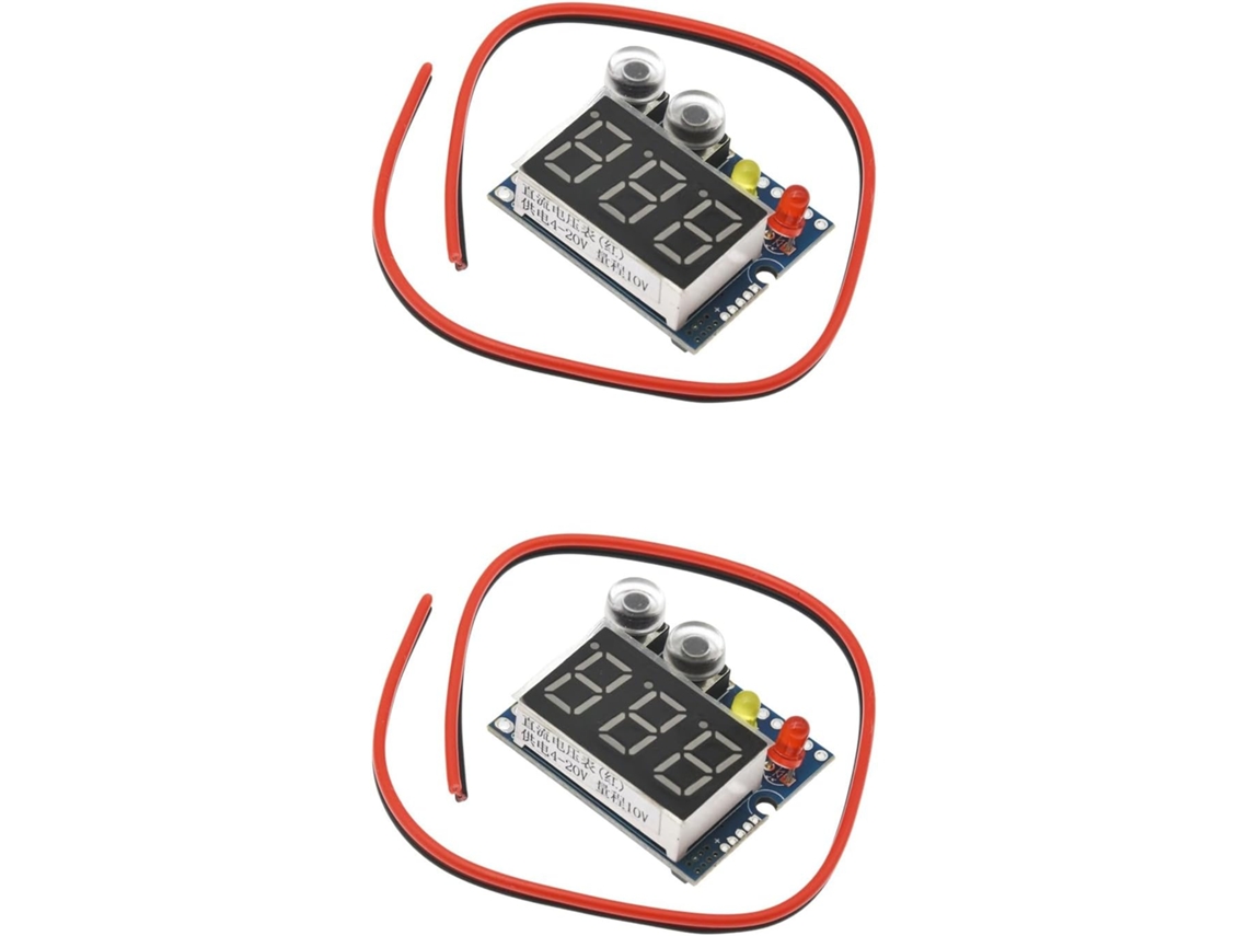 Placa De Voltímetro Compacta Integrada| Leitura 0 A 10 Volts| Módulo Display Painel
