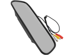 Monitor De Espelho Retrovisor De 5 Polegadas Em Abs Preto, Tela De Ré Para Carro