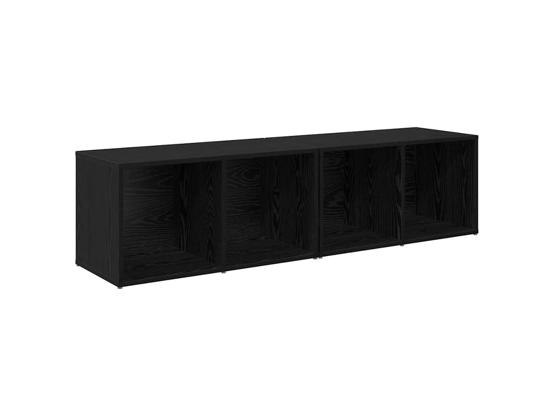 Conjunto de TV Móvel 2 Peças em Carvalho Preto MAISON EXCLUSIVE 37x35x72 cm