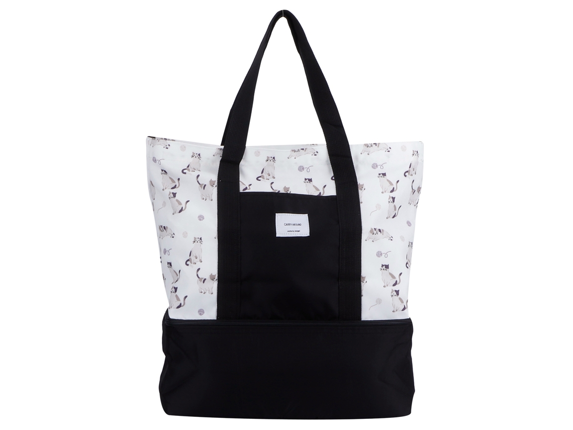Bolsa de Almoço Isolada com Camadas Duplas e Bolsos Pequenos para Escola Piquenique S/MARCA