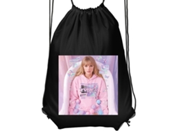 Mochila de Ginástica Infantil- Confortável e Prática, Preta, com Estampa Pastel Y2k, Estética Cibernética, Bolhas e Detalhes Futuristas BRILVIBERA