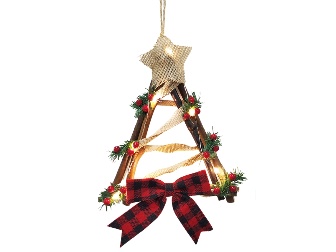 Decoração Natal Laxiscreed Com Luzes Led, Ambiente Festivo E Aconchegante, Requer 2 Pilhas Aa