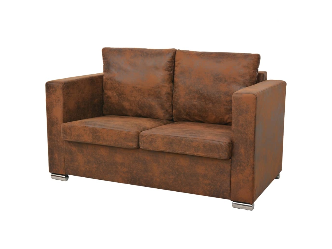Conjunto de Sofás 2 Pcs Camurça Sintética MAISON EXCLUSIVE
