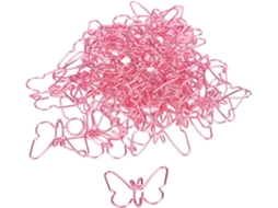 Clipes de espuma em formato de borboleta rosa, 50 unidades, clipes de espuma de metal em formato de borboleta para mesa