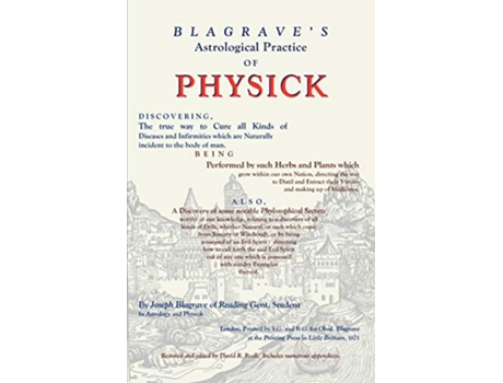 Livro Astrological Practice of Physick de Joseph Blagrave (Inglês)