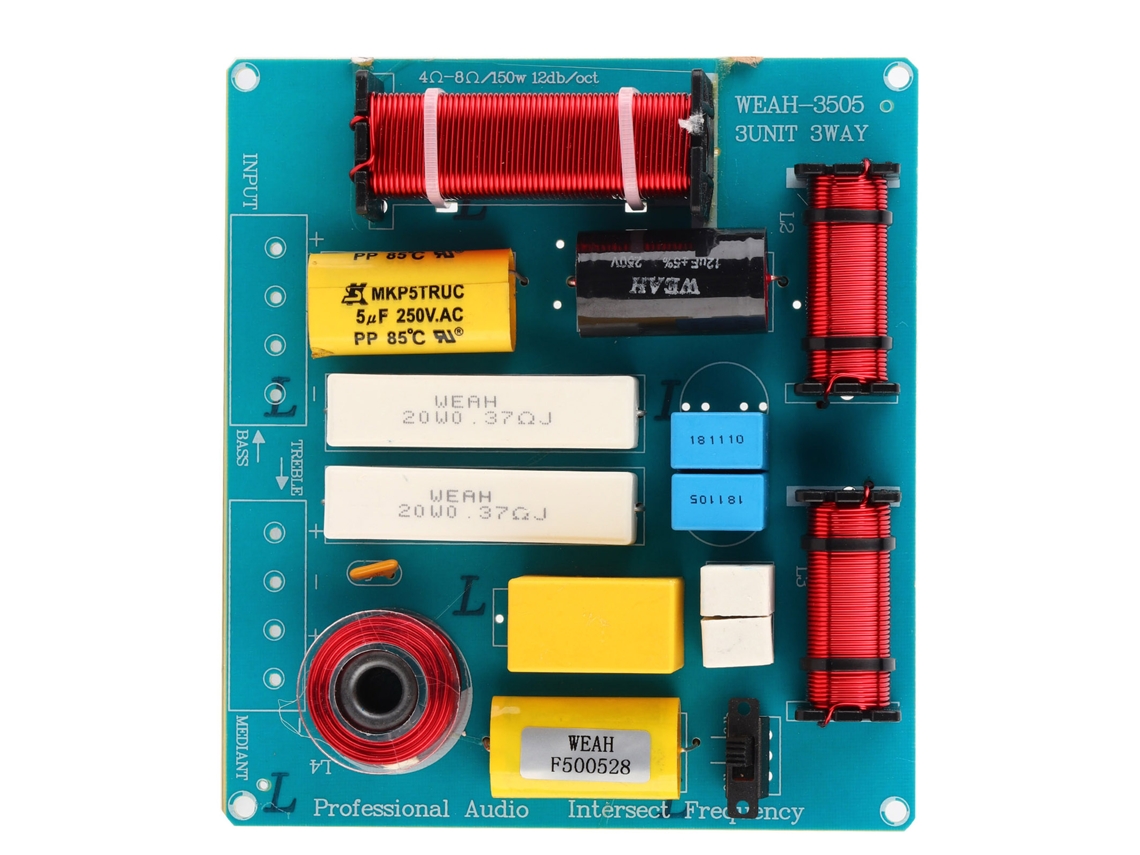Divisor De Frequência Crossover 3 Vias 300w Filtro Áudio Para Diy Ktv Stage Speaker