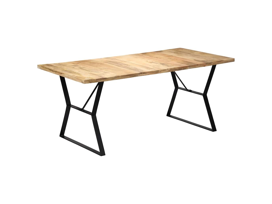 Conjunto 1 Mesa De Jantar Vidaxl Marrom Madeira (180 X 90 X 76 Cm)
