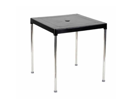 Mesa apilable 70x70 cm aluminio negro 4026/06
