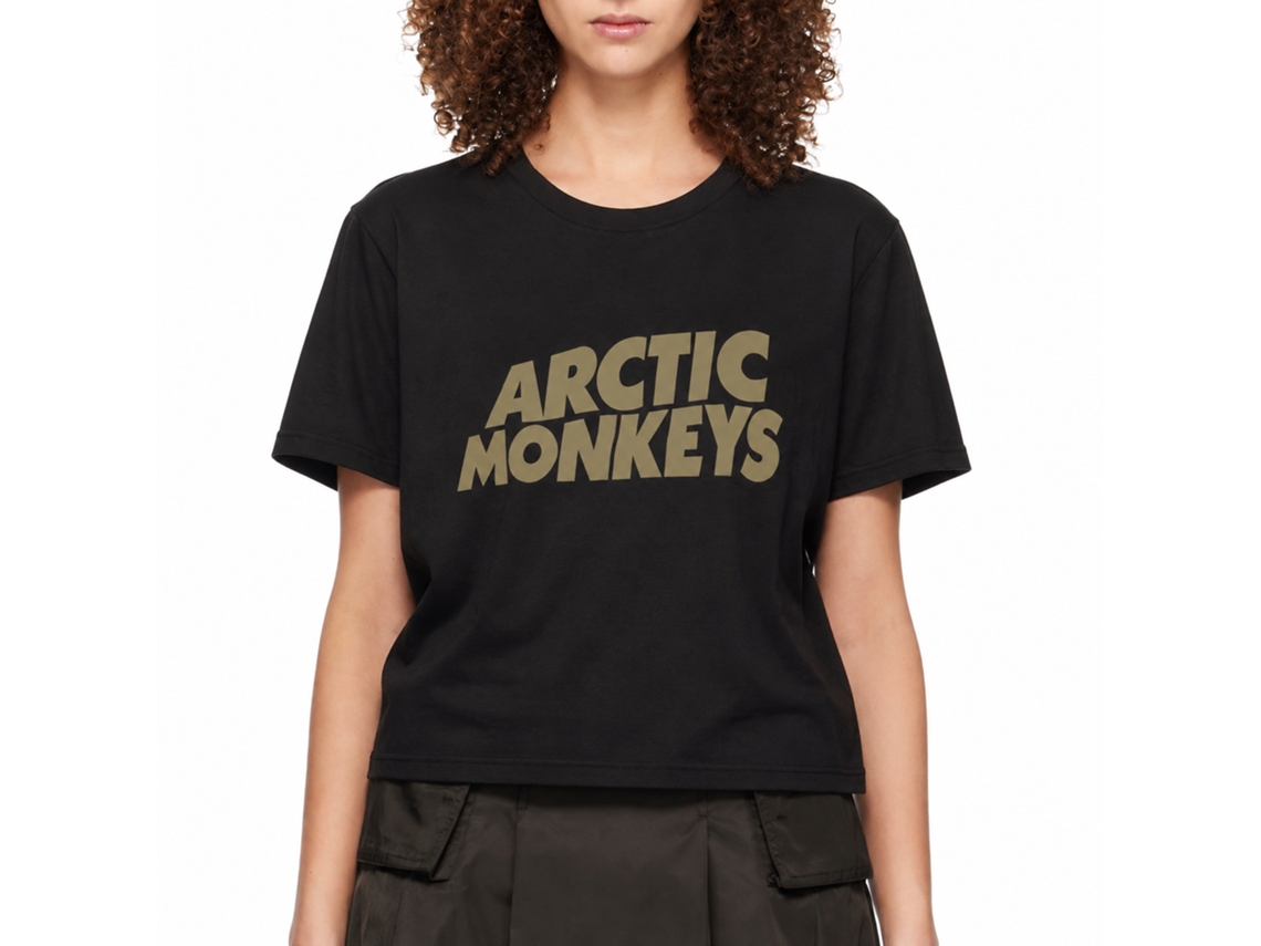 Rockinstone Arctic Monkeys Gold Logo Black T-shirt Concert New Unique Designer Style