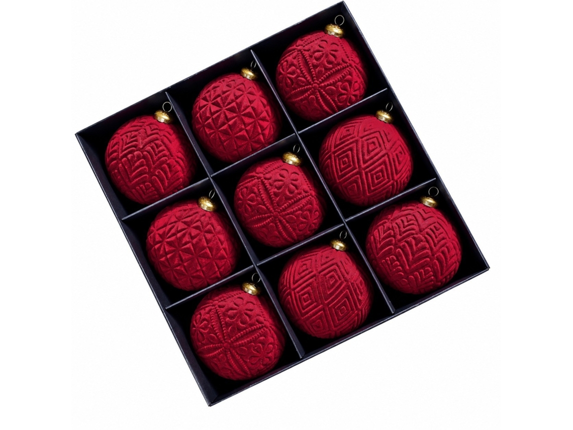 Chaberlu Bolas De Natal De Veludo Para Decoração De Árvore, 9,9 Cm (3,9 Polegadas), Inquebráveis, Para Uso Interno E Externo.