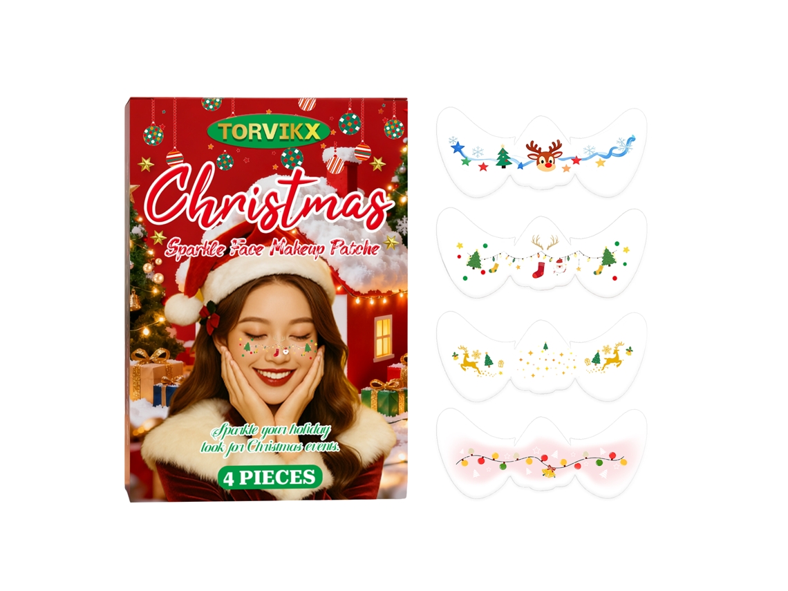 Stickers Faciais de Natal Brilhantes LAXISCREED