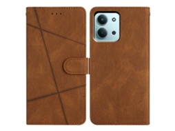 Capa Tipo Carteira Tkdaddy Para Xiaomi Redmi 15c 4g (global) (171 Mm) / Poco C85 4g Com Estampa De Pele Sensível Ao Toque, Capa Flip De Couro Marrom
