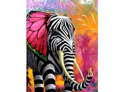 Kit De Pintura Com Diamantes 5d De Elefante Para Adultos, Grande, Animais, Full Rhinestone