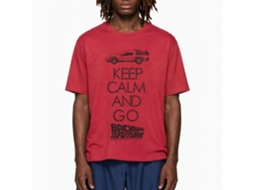 Rockinstone Back To The Future Movie Keep Calm Heather Red Adult T-shirt Size:xxl
