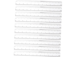 Conjunto De 20 Réguas Transparentes De Plástico, Régua Reta, Material