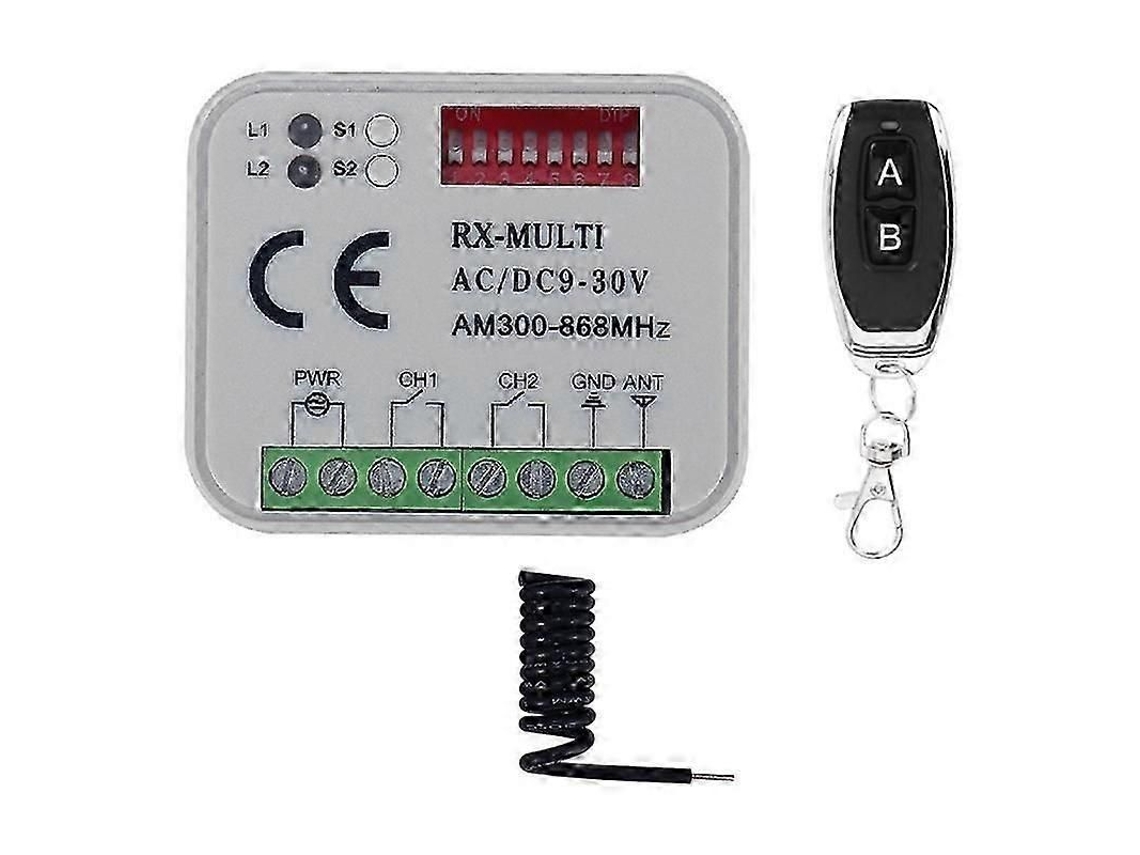 Interruptor de Controle Remoto Receptor 300 868mhz Universal 9 30v para Controle de Porta de Garagem Garagem Sw TAISHENGDA