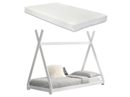 Estrutura de Cama Infantil [EN.CASA] Colchão (Branco - Madeira - 90 x 200 cm)