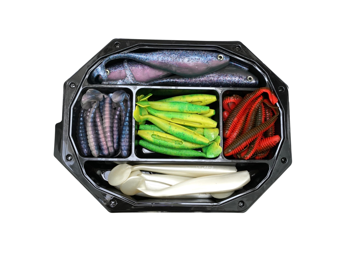 Softbait Scandic 12-23cm ±35 Pcs Com Caixa 4 Compartimentos