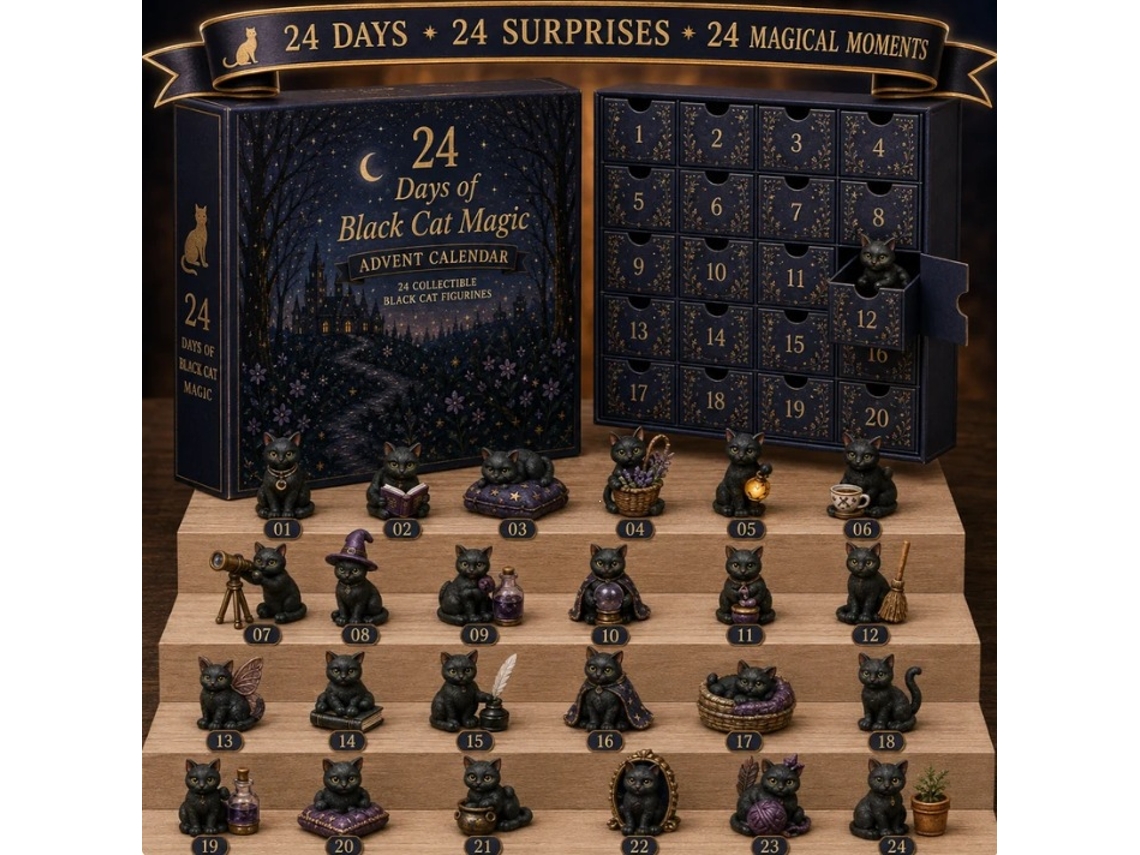 Calendário Do Advento 2d 2026 (gatos Pretos)