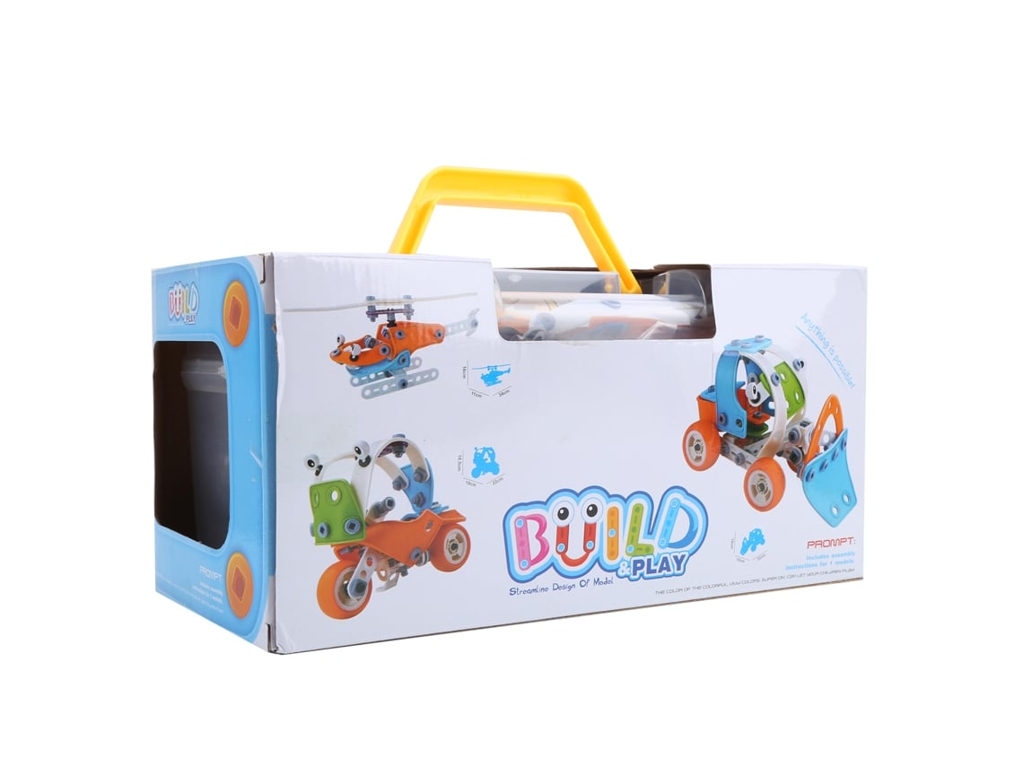Ats brinquedo Educatsivo de Blocos de Construção com Parafusos e Porcas, Carro de Blocos Montado por Si Mesmo para Crianças Diy