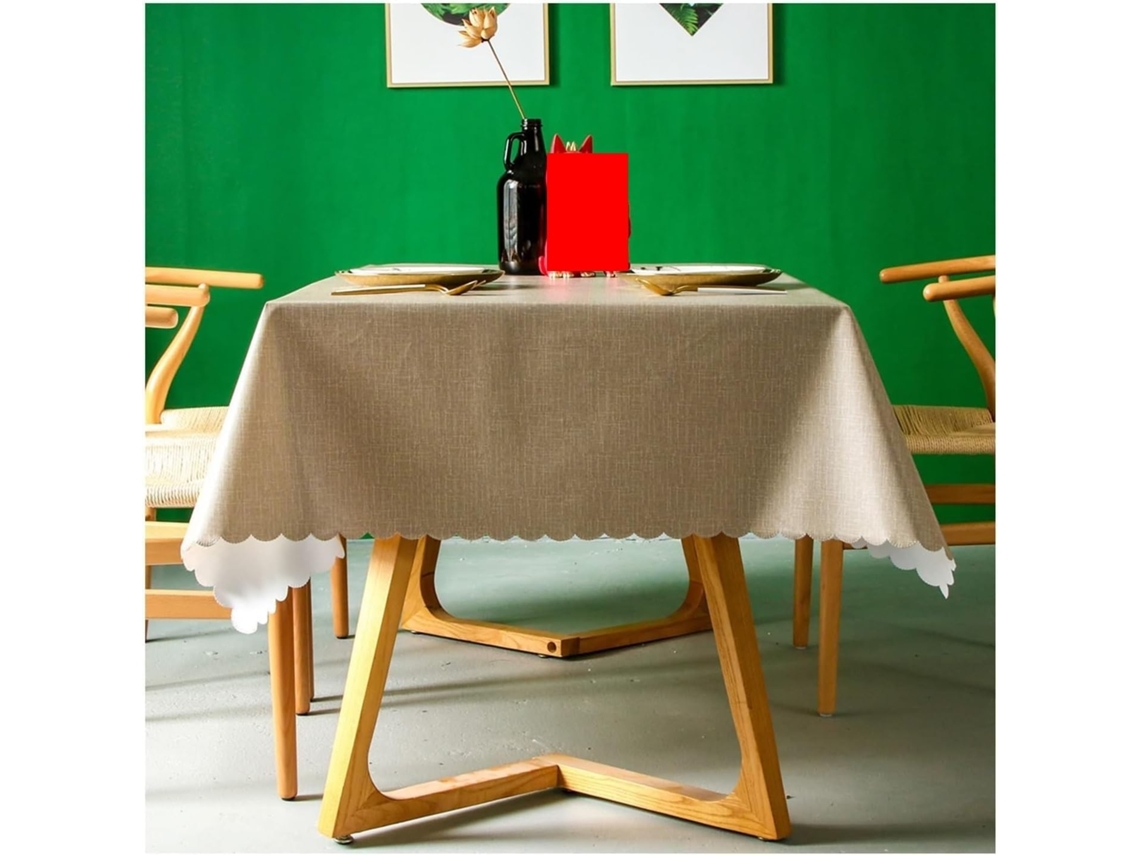 Toalha De Mesa Retangular Em Pvc Impermeável E Fácil De Limpar (130x180cm)