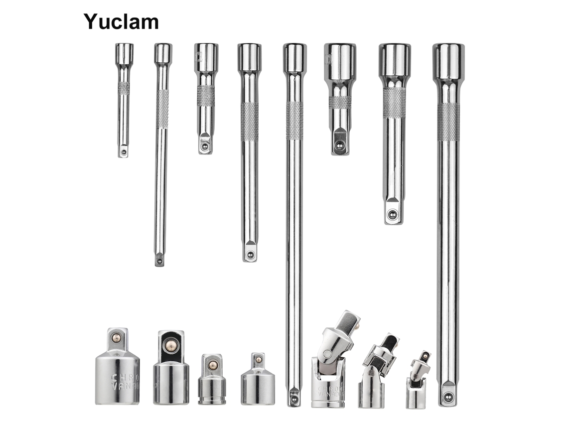 Conjunto de acessórios de ferramenta Yuclam 15 peças com adaptadores e extensões de impacto | S/MARCA