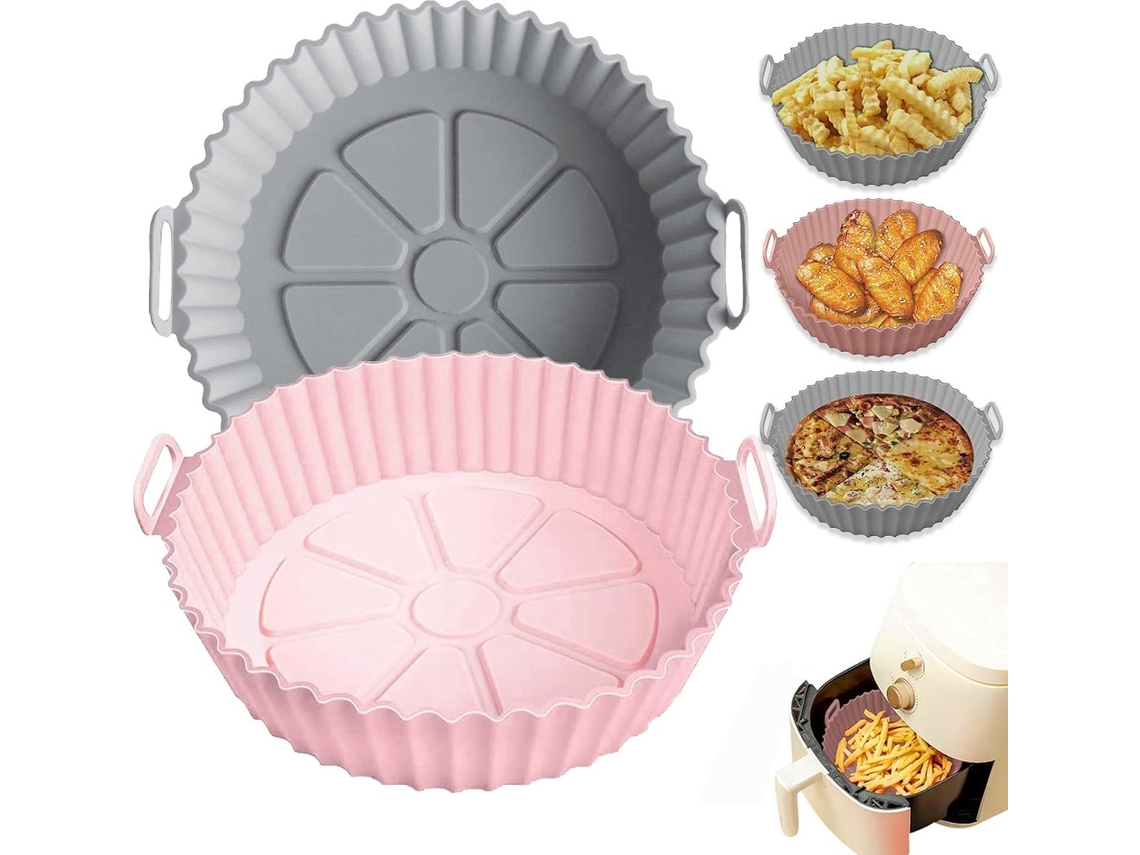 Acessórios Para Airfryer - Cesto Alternativa Ao Papel Manteiga 20cm Formas De Silicone Na Livre Bpa