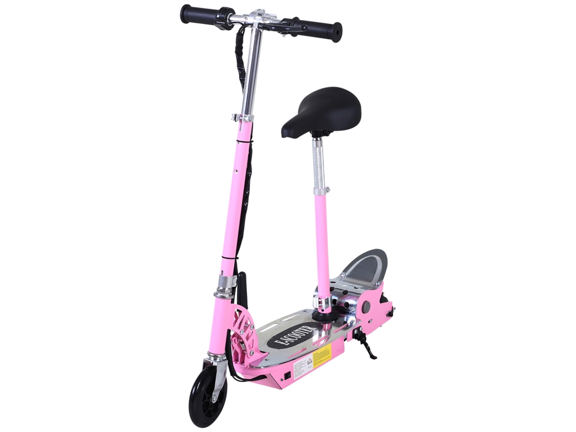 Patinete Elétrico Infantil Com Assento, Rosa