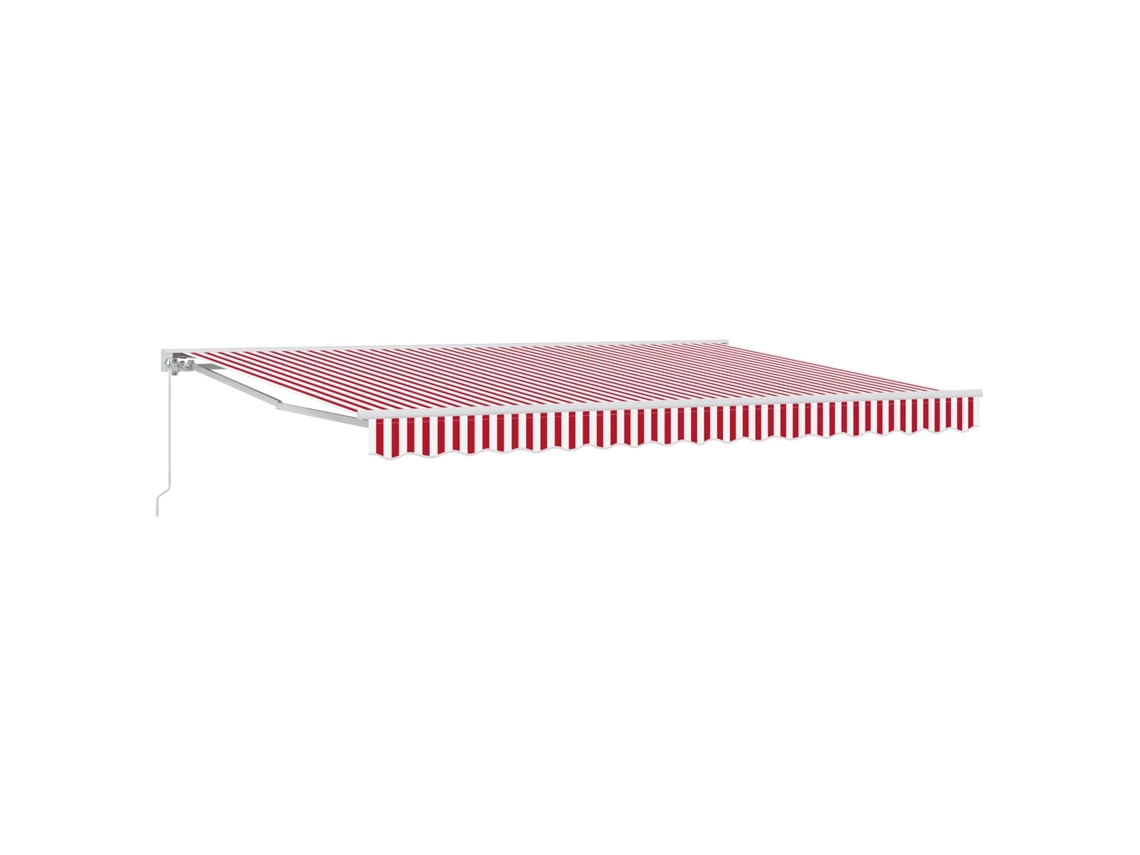 Conjunto 1 Toldo Retrátil Vidaxl Branco Alumínio (5 X 3 M)