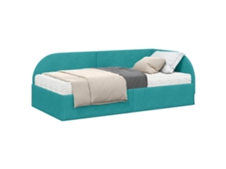 Estrutura de Cama de Canto com Colchão 2 Pcs Turquesa Veludo MAISON EXCLUSIVE