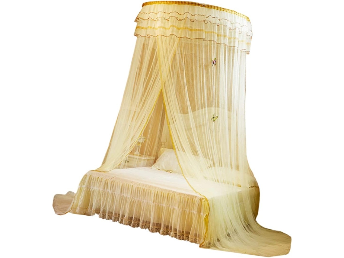 Dossel De Cama Em Renda Bege, 1 Peça, Para Quarto
