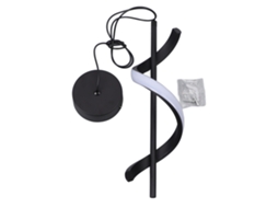 Luminária Pendente Led Espiral Preta, Sem Reflexos, Brilhante e com Proteção para os Olhos CHABERLU
