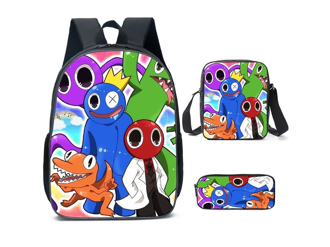 Conjunto De Mochila Infantil Com Estampa De Arco-íris E Três Peças: Mochila, Mochila De Refeição A Tiracolo E Estojo, Modelo 8
