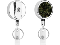 Porta Crachá Camuflado, Clipe Retrátil De Metal, Cordão De Nylon Portátil, Chaveiro De Aço Inoxidável, 67cm, Porta
