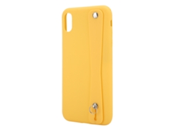Capa LAXISCREED Iphone Xs Max Amarelo Anti impacto com Pulseira