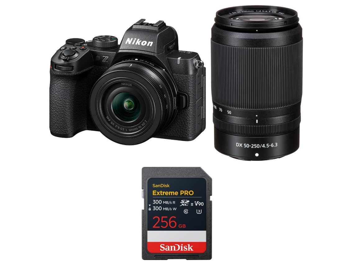Z50 Ii + 16 50mm + 50 250mm + 1 Sandisk 256gb Extreme Pro Uhs ii Sdxc + Ebook “20 Dicas para Fotos Que Impressionam” NIKON