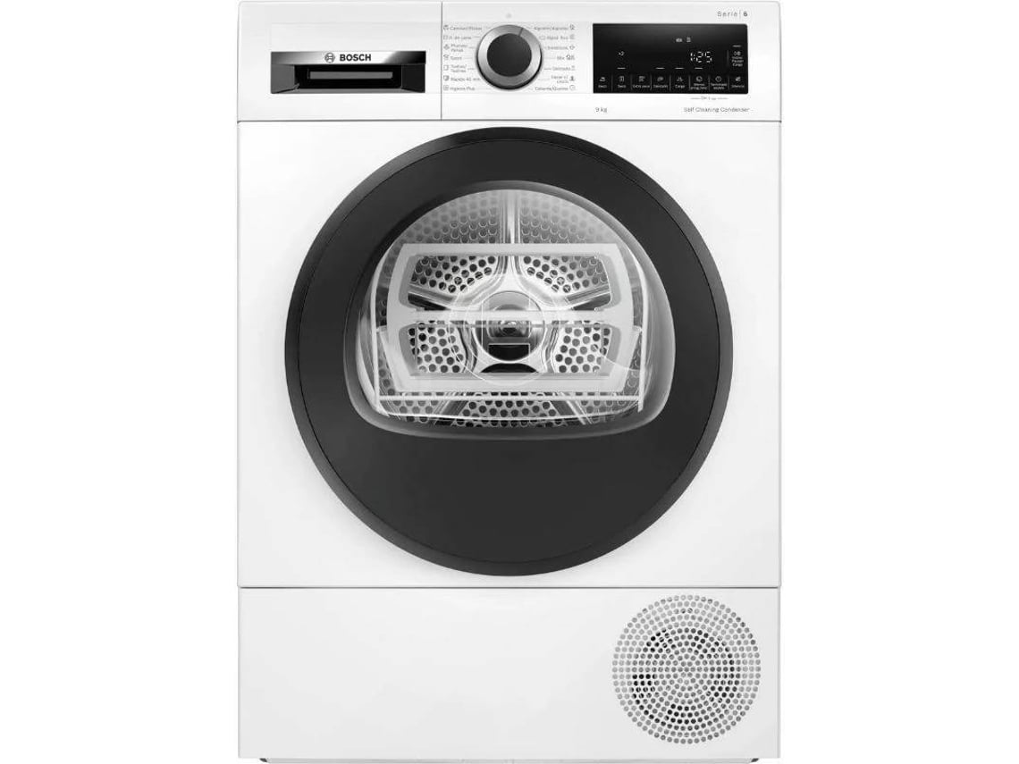 Máquina de Secar Roupa BOSCH WQG245D0ES (9 kg - Bomba de Calor - Branco)