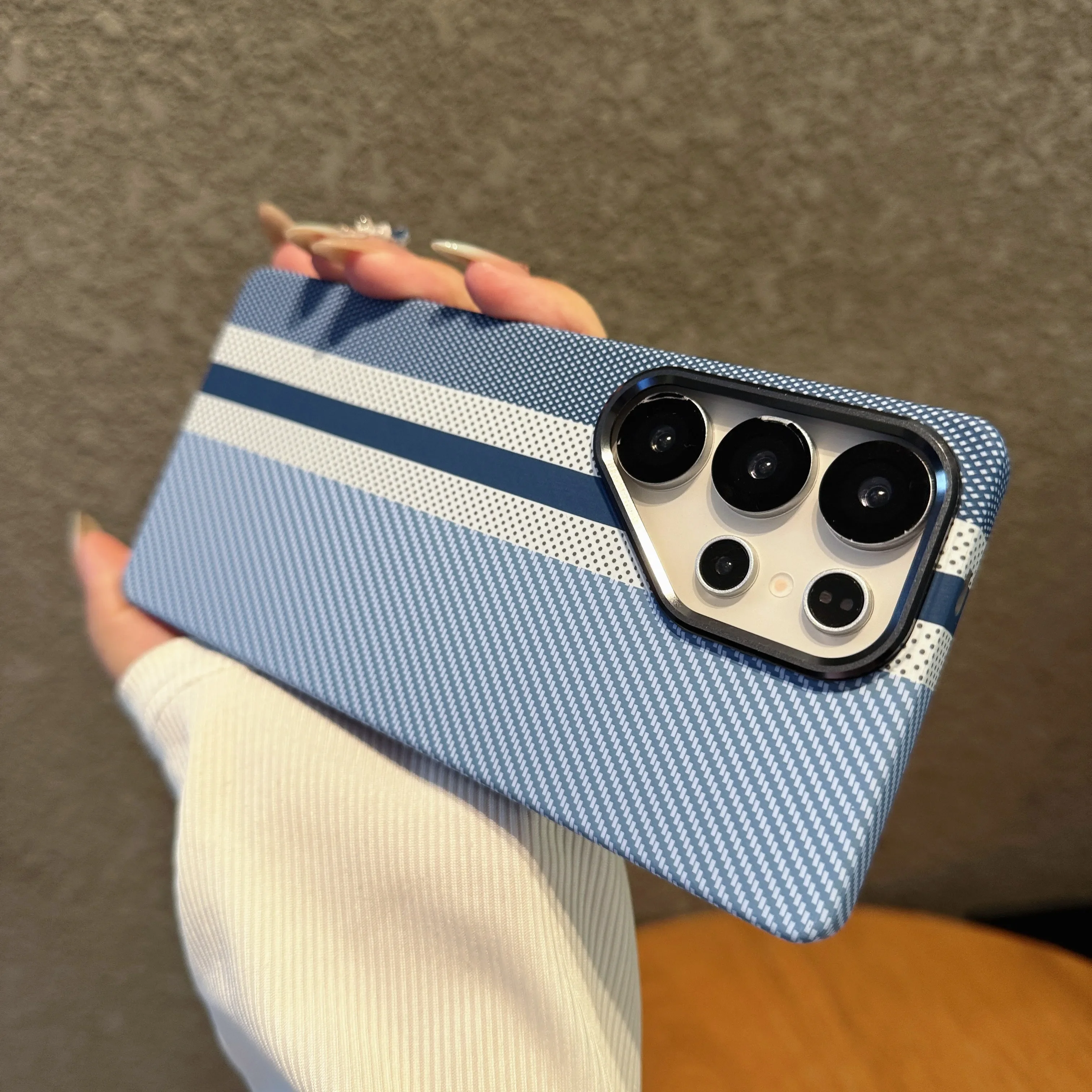 Capa Para Celular (galaxy S24) Com Textura Elegante De Fibra De Carbono, Capa Protetora Magnética Invisível À Prova De Choque.