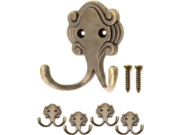 Ganchos, Ganchos Para Toalhas, Ganchos Para Roupa, Ganchos De Ferro Com Design Em Bronze Latão, Estilo Vintage Rústico Retrô, Conjunto De 4